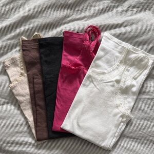 5 pack of Old Navy women’s camisoles Pink, Black, Brown, Cream, and White